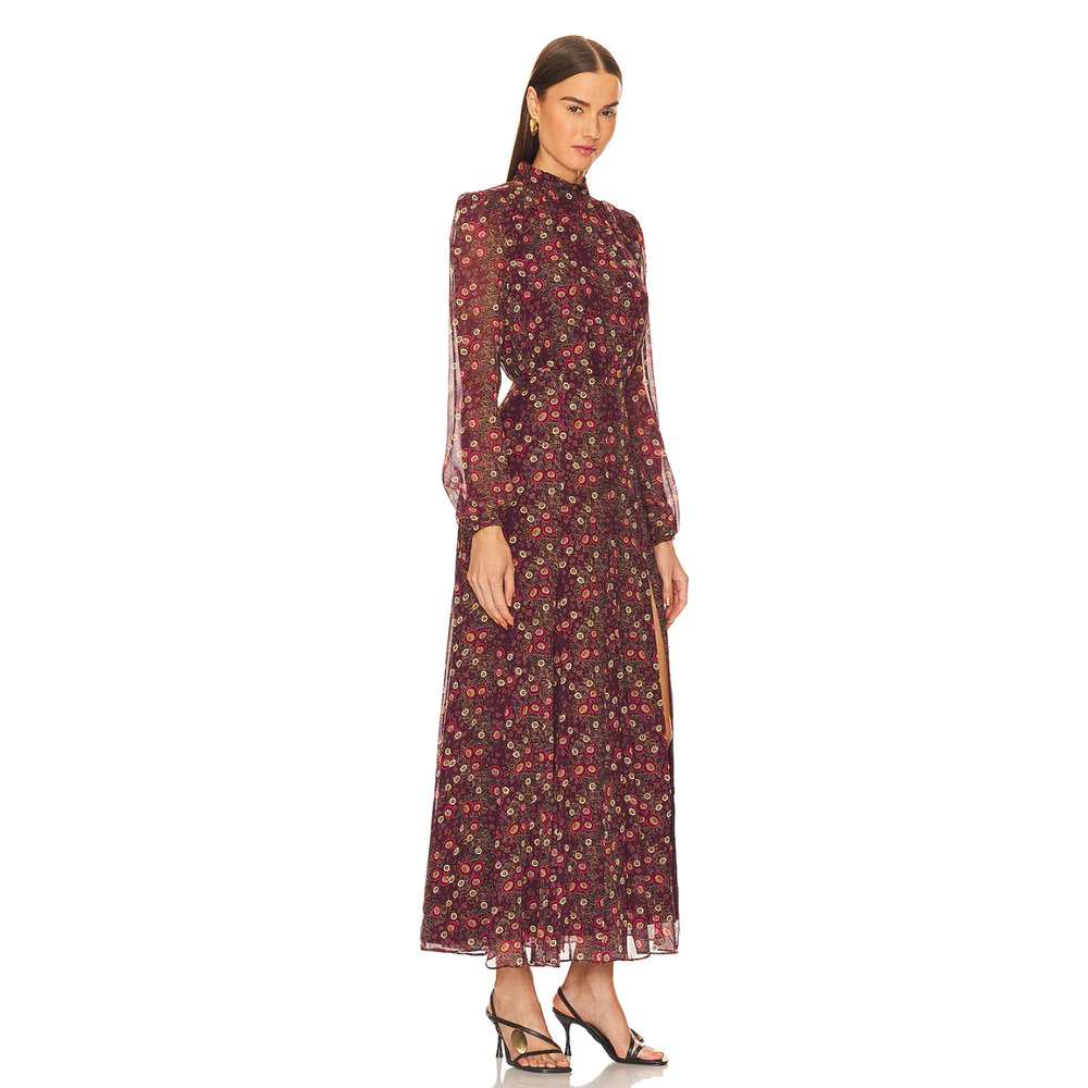 Saloni Akina Wine Jacqui-B Dress Size Us 14 View 2